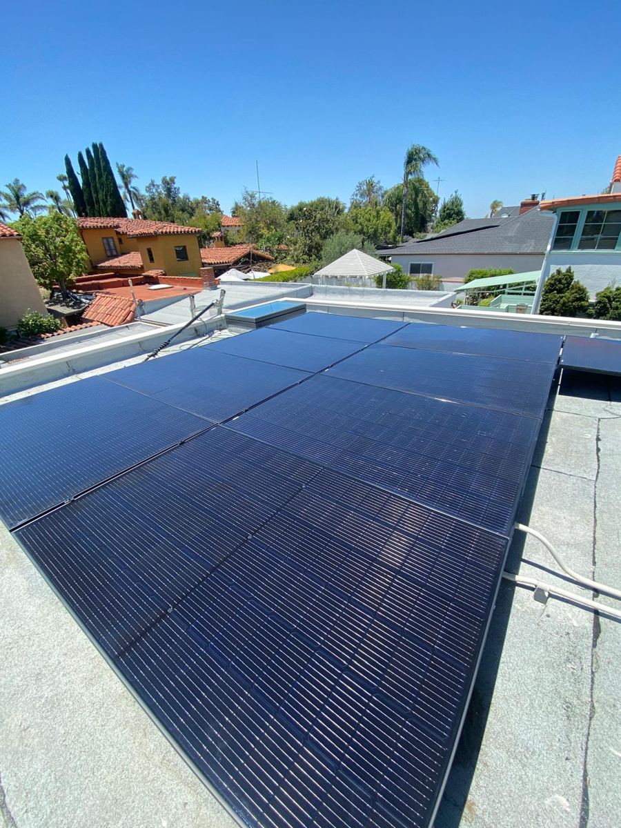 The same solar panels after cleaning