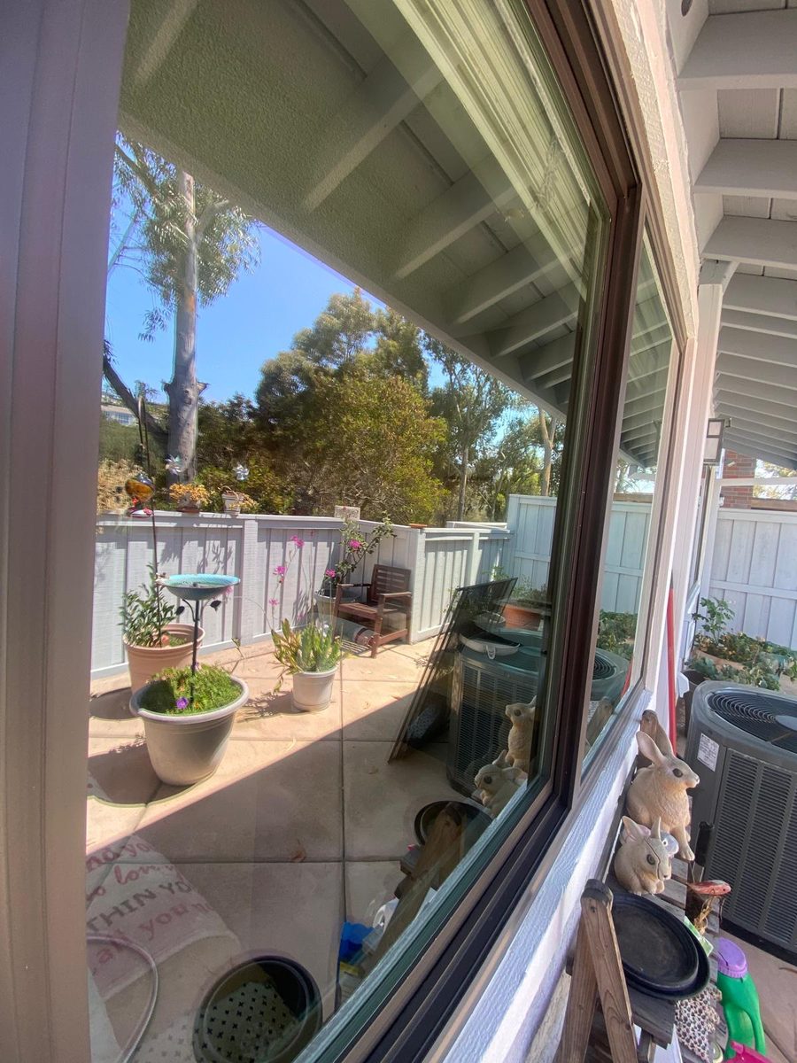 The same patio window after cleaning